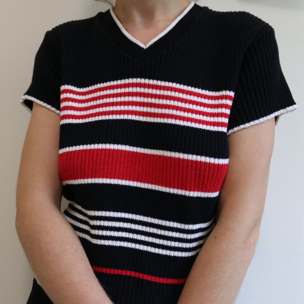 Vintage Knit Short Sleeve Top